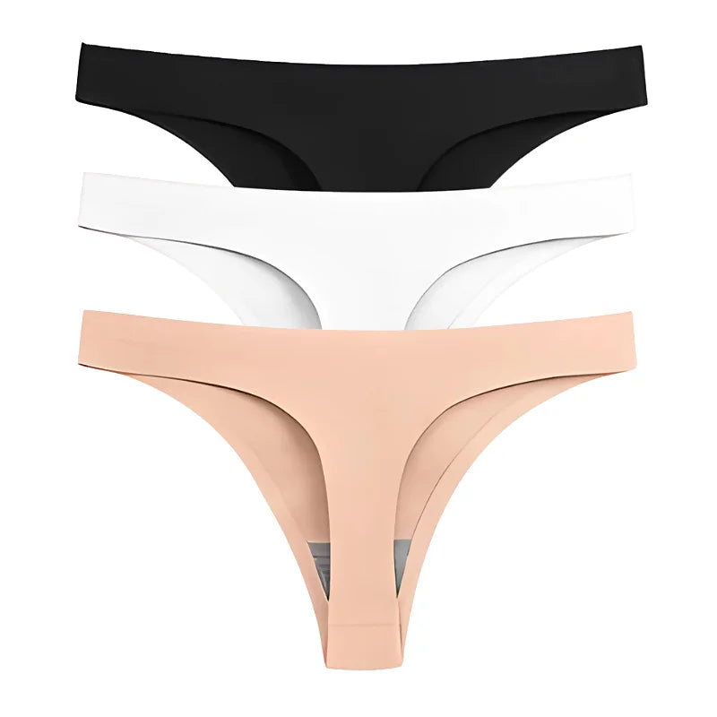 Calcinhas Tanga Invisíveis | Sem Costura | Não Marca - Kit com 3 Unids