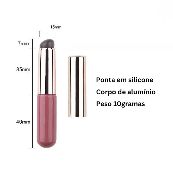 Pink Lip Brush | Pincel de Silicone - Acabamento Profissional