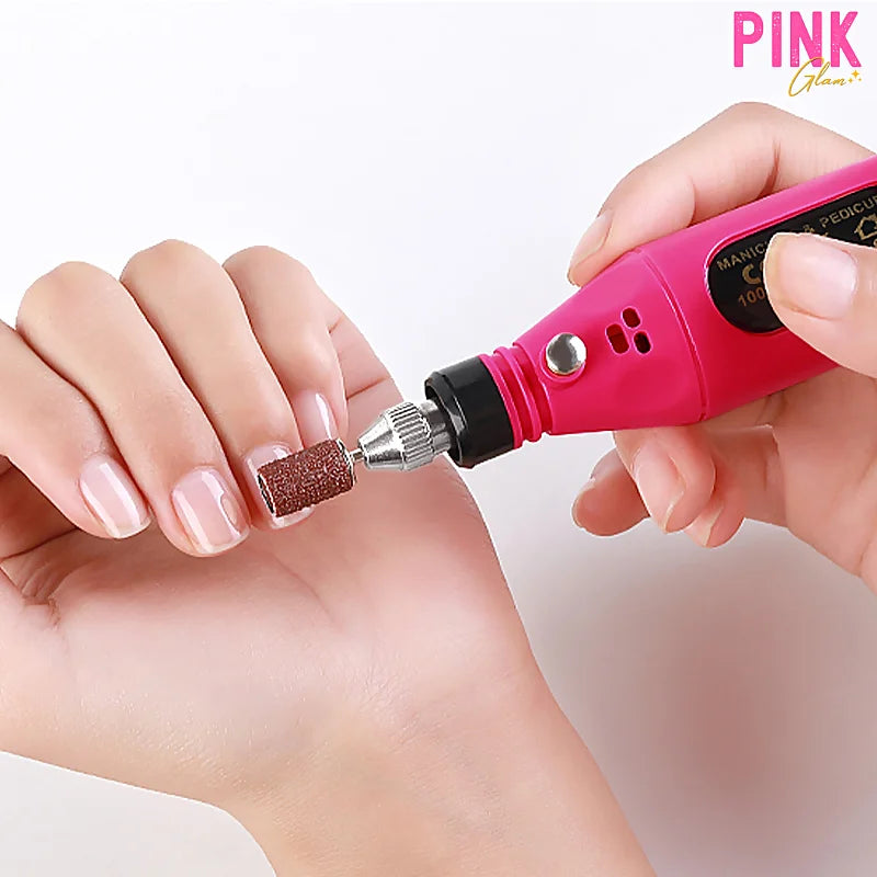 Pink Polisher | Lixa Elétrica Polidora Profissional, Unhas e Cutículas, com 12 regulagens